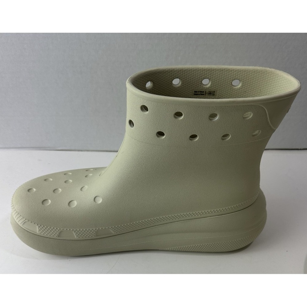 CROCS Classic Crush Rain Boots BONE Cream Mens Size 11 Waterproof Platform Shoes - Picture 10 of 13